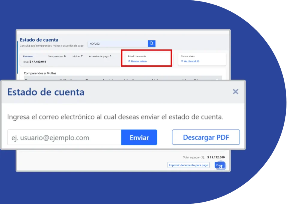 Hompage 8 Compartir o guardar el reporte completo
